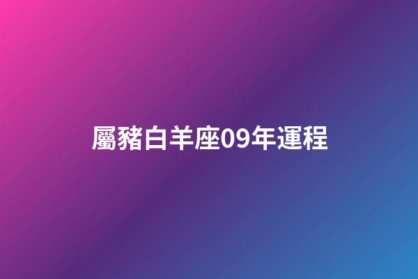 屬豬白羊座09年運程-第1張-星座運勢-玄機(jī)派