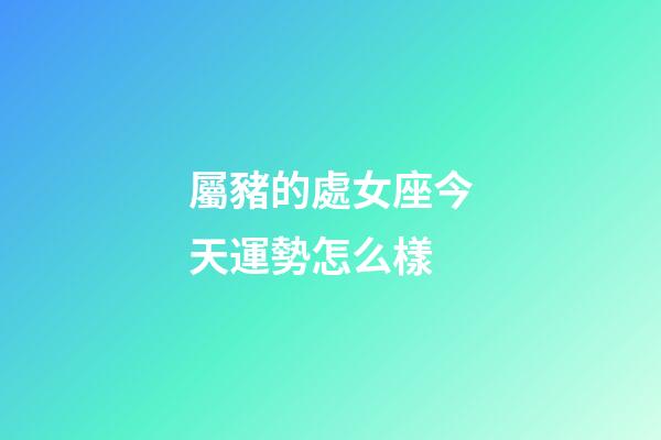 屬豬的處女座今天運勢怎么樣-第1張-星座運勢-玄機派