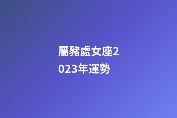 屬豬處女座2023年運勢-第1張-星座運勢-玄機派