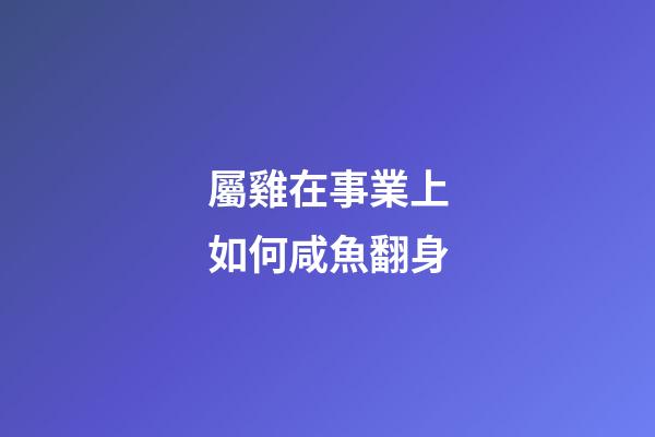 屬雞在事業上如何咸魚翻身