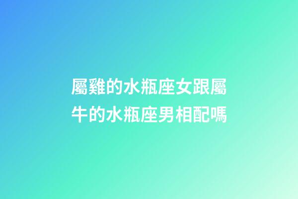屬雞的水瓶座女跟屬牛的水瓶座男相配嗎-第1張-星座運勢-玄機派