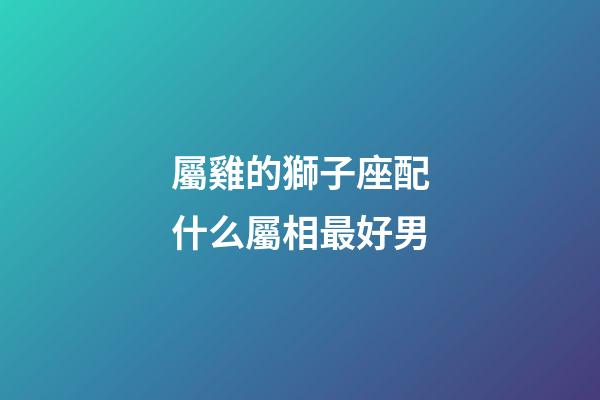 屬雞的獅子座配什么屬相最好男-第1張-星座運勢-玄機派