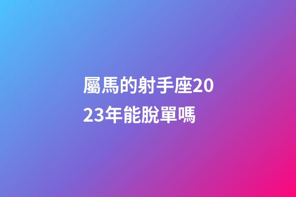 屬馬的射手座2023年能脫單嗎-第1張-星座運勢-玄機派