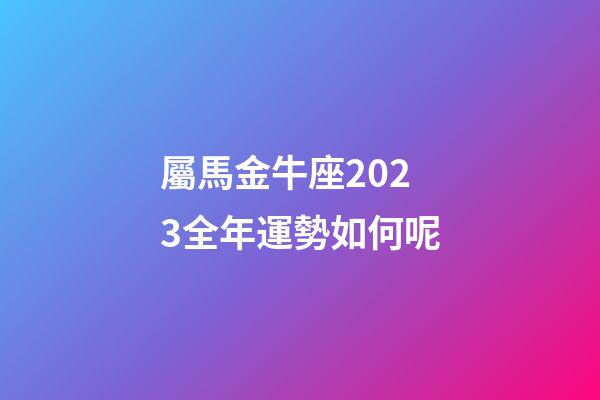 屬馬金牛座2023全年運勢如何呢-第1張-星座運勢-玄機派
