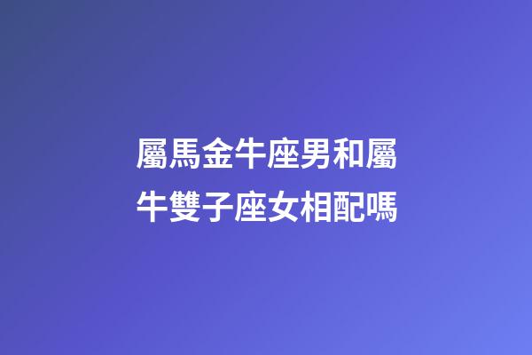 屬馬金牛座男和屬牛雙子座女相配嗎-第1張-星座運(yùn)勢-玄機(jī)派