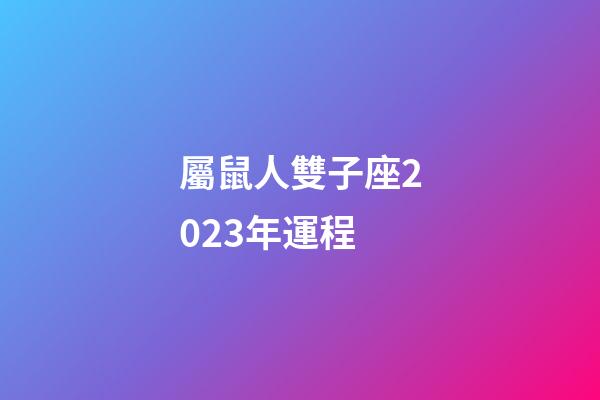 屬鼠人雙子座2023年運程-第1張-星座運勢-玄機派