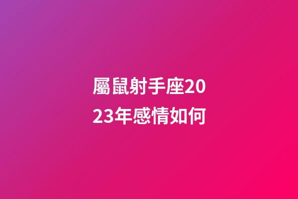 屬鼠射手座2023年感情如何-第1張-星座運勢-玄機派