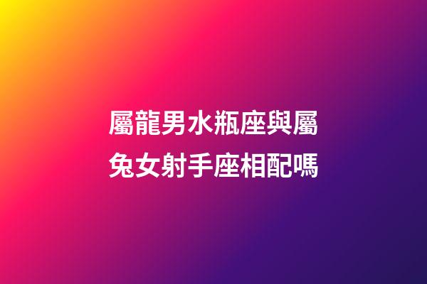 屬龍男水瓶座與屬兔女射手座相配嗎-第1張-星座運勢-玄機派
