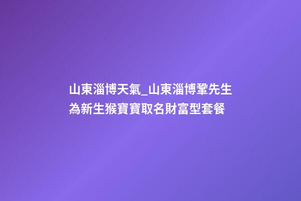 山東淄博天氣_山東淄博鞏先生為新生猴寶寶取名財富型套餐-第1張-公司起名-玄機派