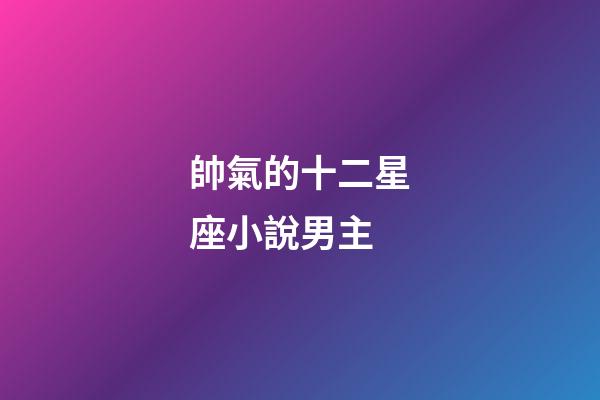 帥氣的十二星座小說男主-第1張-星座運勢-玄機派