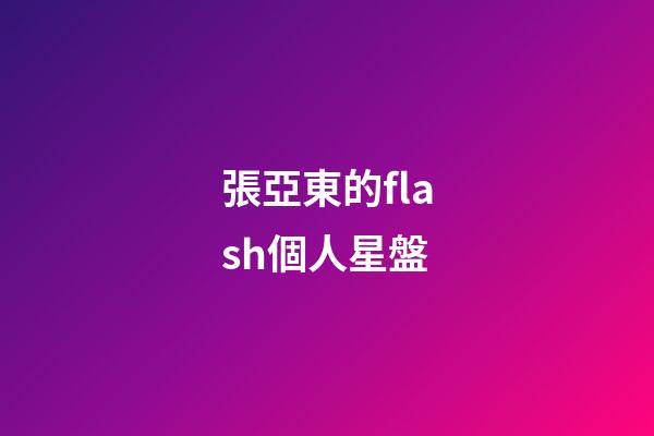 張亞東的flash個人星盤