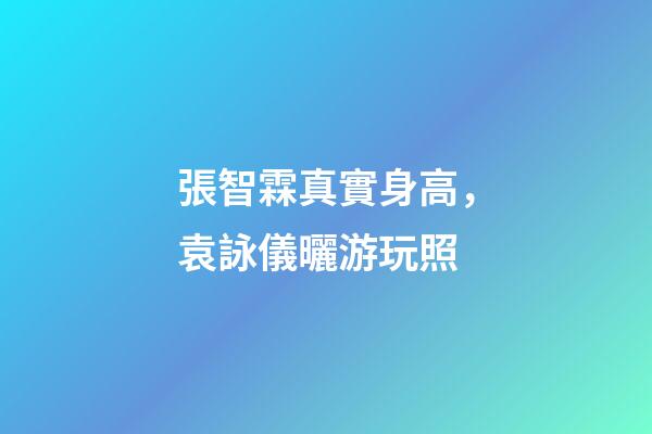 張智霖真實身高，袁詠儀曬游玩照-第1張-觀點-玄機派