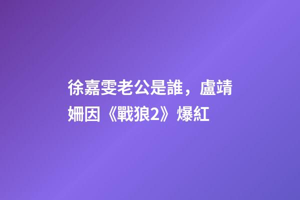 徐嘉雯老公是誰，盧靖姍因《戰狼2》爆紅-第1張-觀點-玄機派