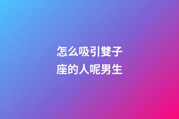 怎么吸引雙子座的人呢男生-第1張-星座運勢-玄機派