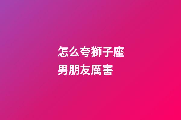 怎么夸獅子座男朋友厲害-第1張-星座運勢-玄機派