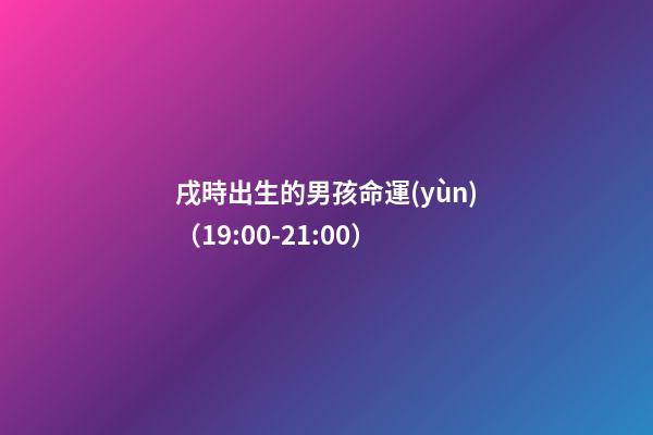 戌時出生的男孩命運(yùn)（19:00-21:00）