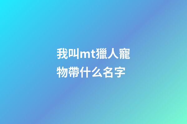 我叫mt獵人寵物帶什么名字