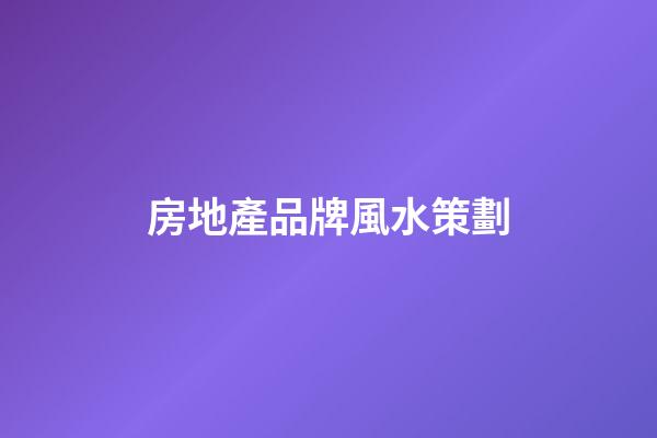 房地產品牌風水策劃