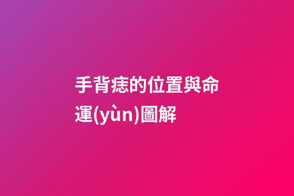 手背痣的位置與命運(yùn)圖解