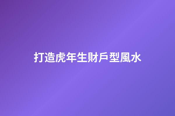 打造虎年生財戶型風水