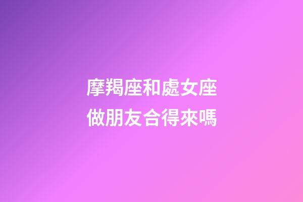 摩羯座和處女座做朋友合得來嗎-第1張-星座運勢-玄機派
