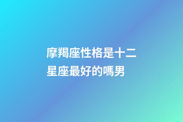 摩羯座性格是十二星座最好的嗎男-第1張-星座運勢-玄機(jī)派