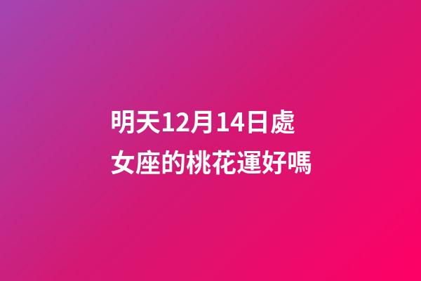明天12月14日處女座的桃花運好嗎-第1張-星座運勢-玄機派