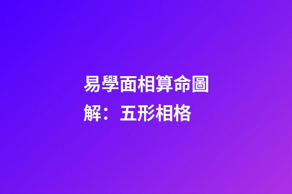 易學面相算命圖解：五形相格