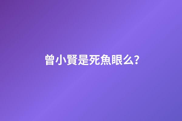 曾小賢是死魚眼么？