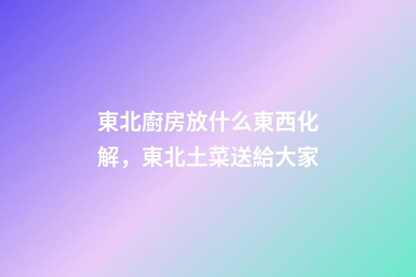 東北廚房放什么東西化解，東北土菜送給大家-第1張-觀點-玄機派