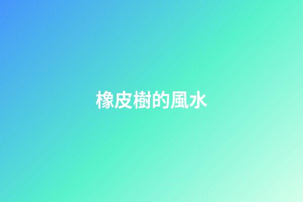 橡皮樹的風水