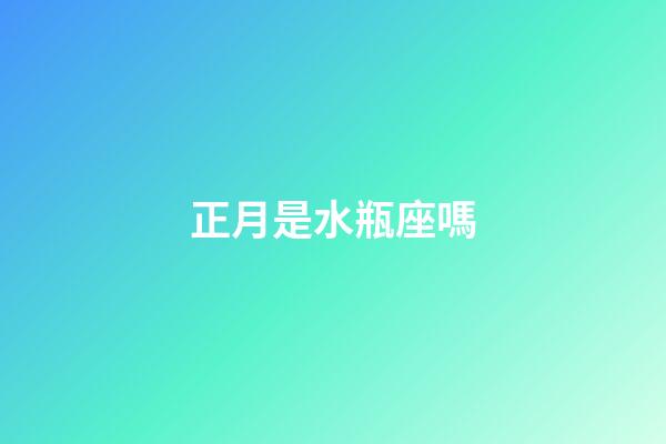 正月是水瓶座嗎-第1張-星座運勢-玄機派