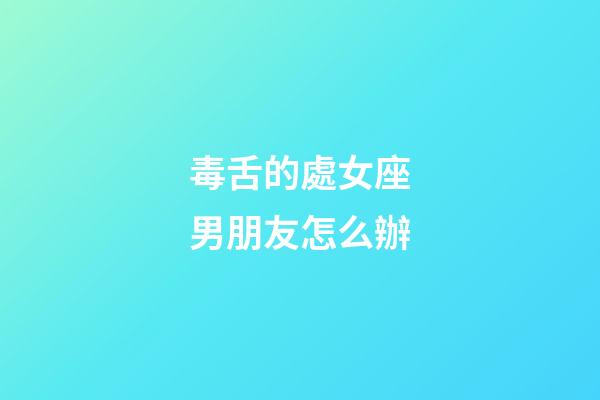 毒舌的處女座男朋友怎么辦-第1張-星座運勢-玄機派