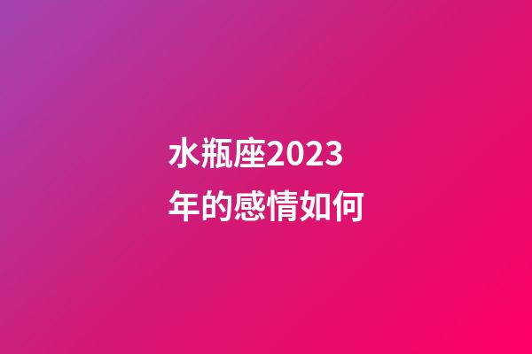 水瓶座2023年的感情如何-第1張-星座運勢-玄機派