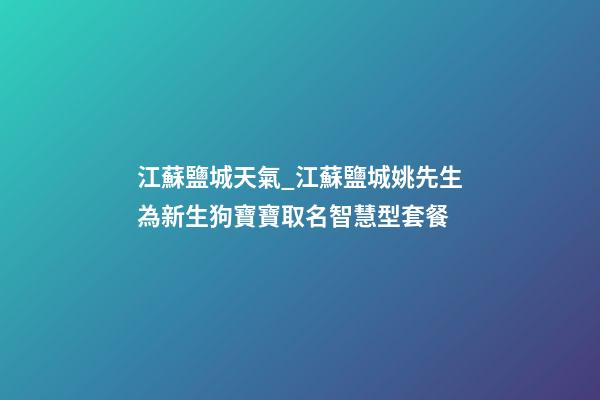 江蘇鹽城天氣_江蘇鹽城姚先生為新生狗寶寶取名智慧型套餐-第1張-公司起名-玄機派