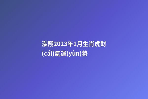 泓翔2023年1月生肖虎財(cái)氣運(yùn)勢