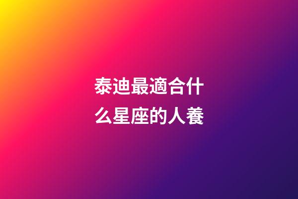 泰迪最適合什么星座的人養-第1張-星座運勢-玄機派
