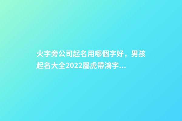 火字旁公司起名用哪個字好，男孩起名大全2022屬虎帶鴻字起名學識淵博-第1張-觀點-玄機派