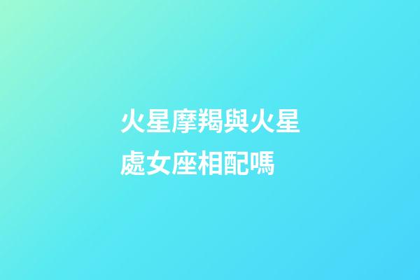 火星摩羯與火星處女座相配嗎-第1張-星座運勢-玄機派