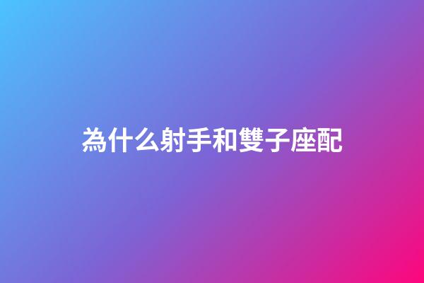為什么射手和雙子座配-第1張-星座運勢-玄機派
