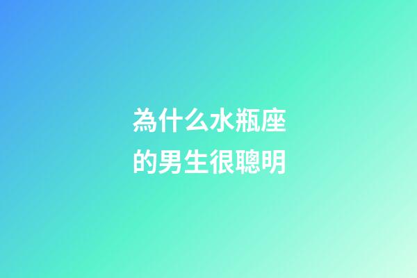 為什么水瓶座的男生很聰明-第1張-星座運(yùn)勢(shì)-玄機(jī)派
