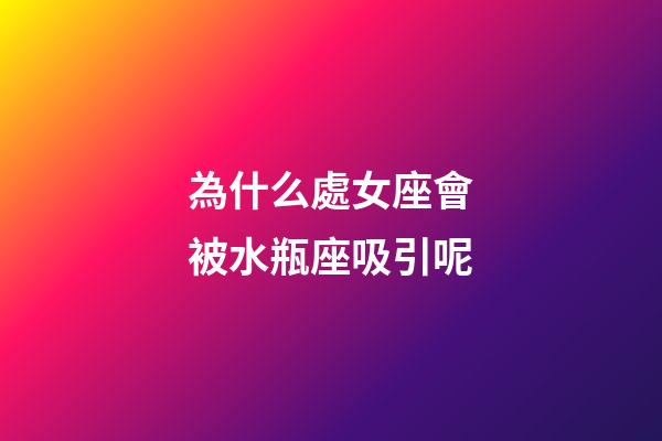為什么處女座會被水瓶座吸引呢-第1張-星座運勢-玄機派