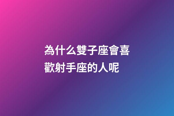 為什么雙子座會喜歡射手座的人呢-第1張-星座運勢-玄機派