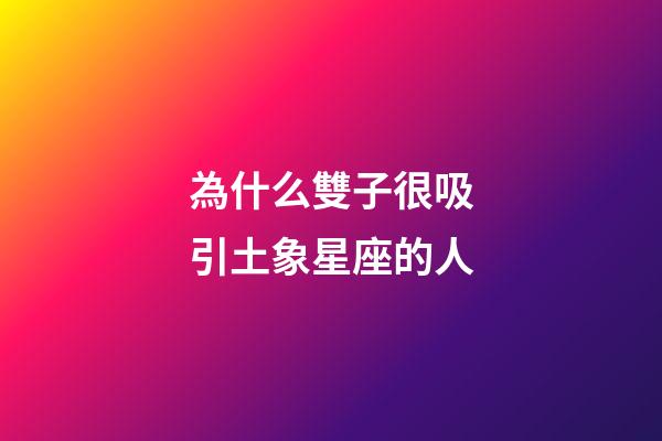 為什么雙子很吸引土象星座的人-第1張-星座運勢-玄機派