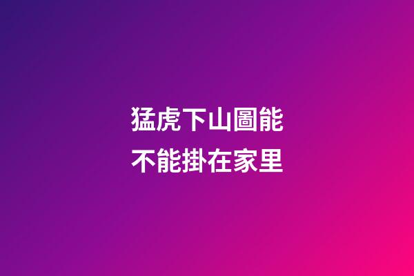 猛虎下山圖能不能掛在家里