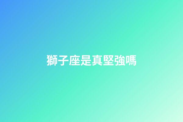 獅子座是真堅強嗎-第1張-星座運勢-玄機派