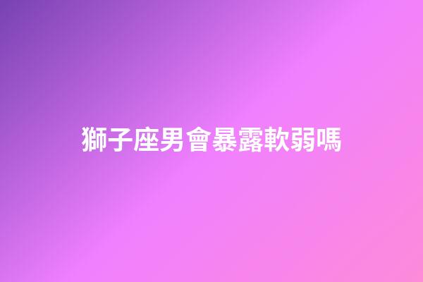獅子座男會暴露軟弱嗎-第1張-星座運勢-玄機派