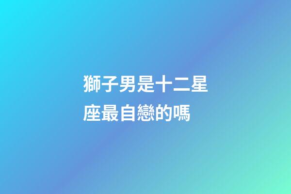 獅子男是十二星座最自戀的嗎-第1張-星座運勢-玄機派