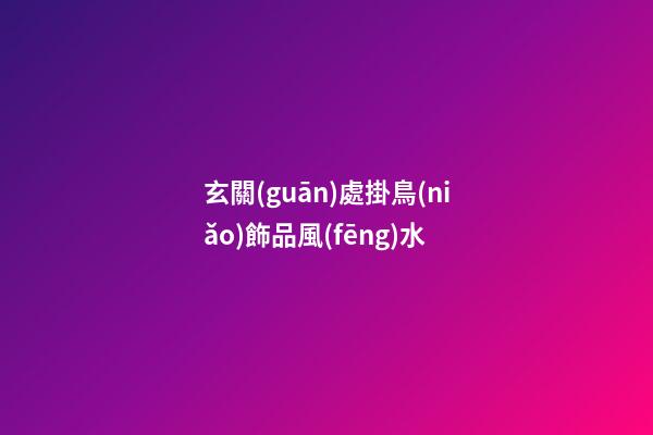 玄關(guān)處掛鳥(niǎo)飾品風(fēng)水