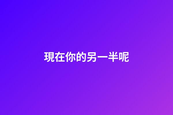 現在你的另一半呢（你的另一半是什么意思）-第1張-星座運勢-玄機派